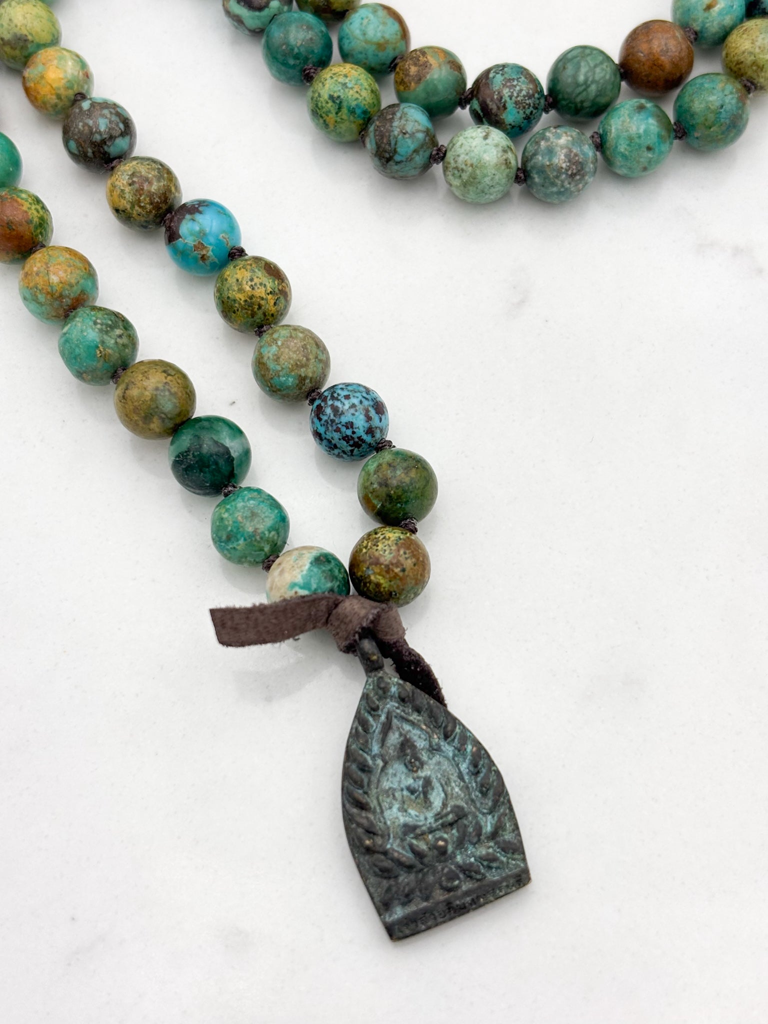 Turquoise gemstone mala | radiant malas | handmade in boulder, colorado