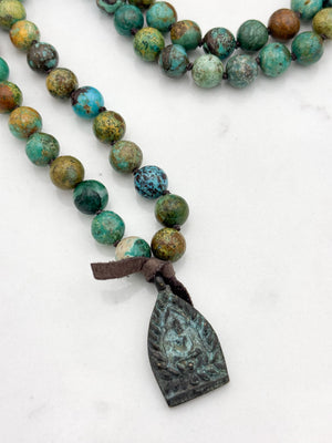 Turquoise gemstone mala | radiant malas | handmade in boulder, colorado
