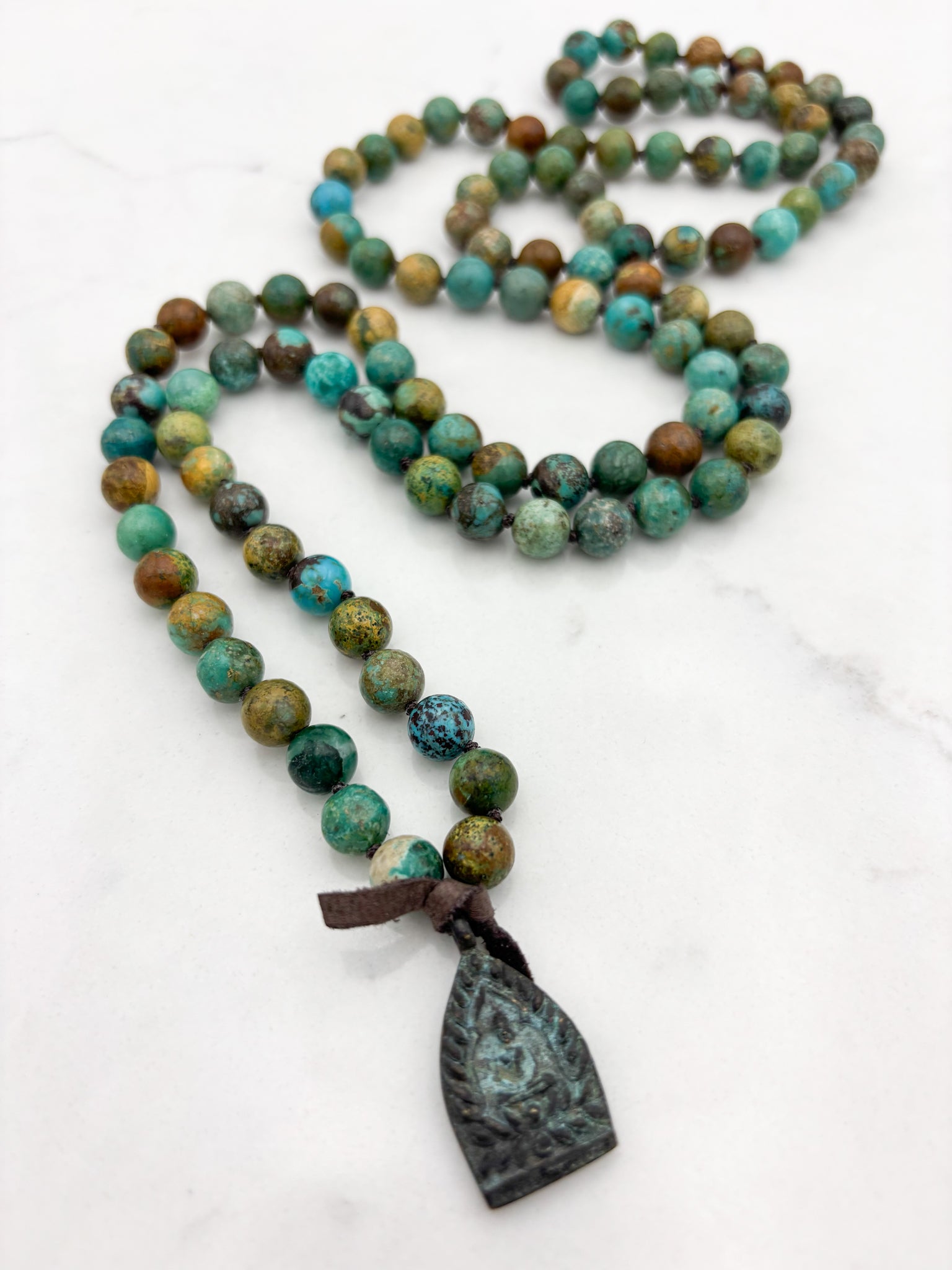 Turquoise gemstone mala | radiant malas | handmade in boulder, colorado