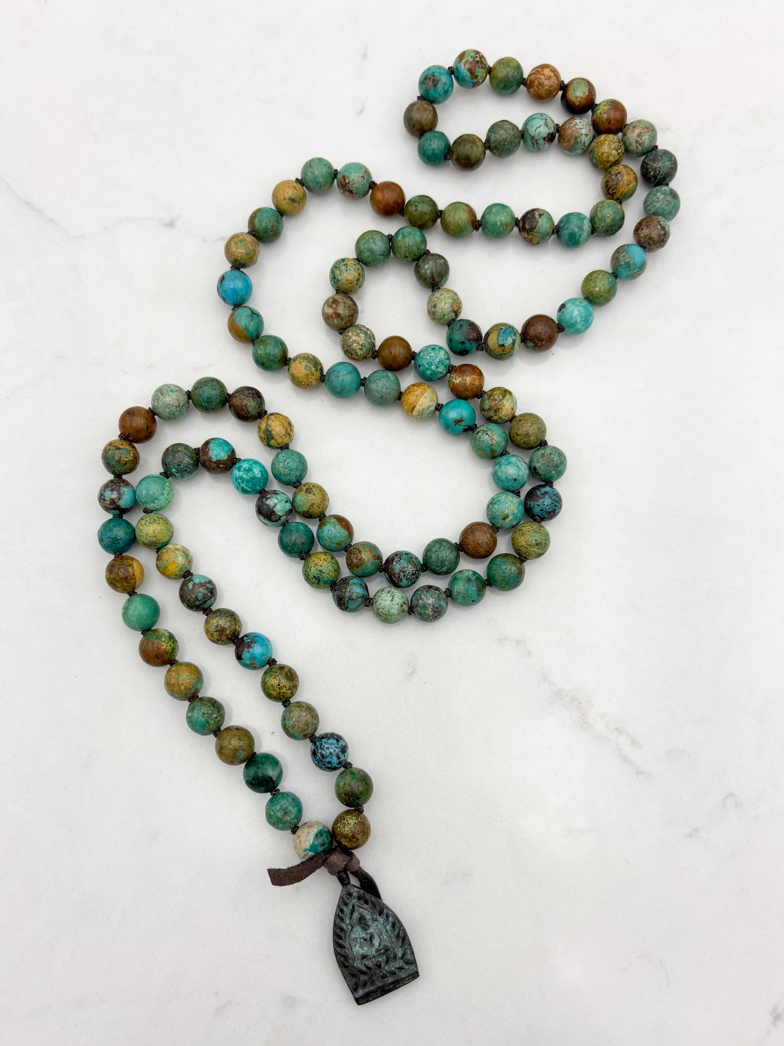 Turquoise gemstone mala | radiant malas | handmade in boulder, colorado