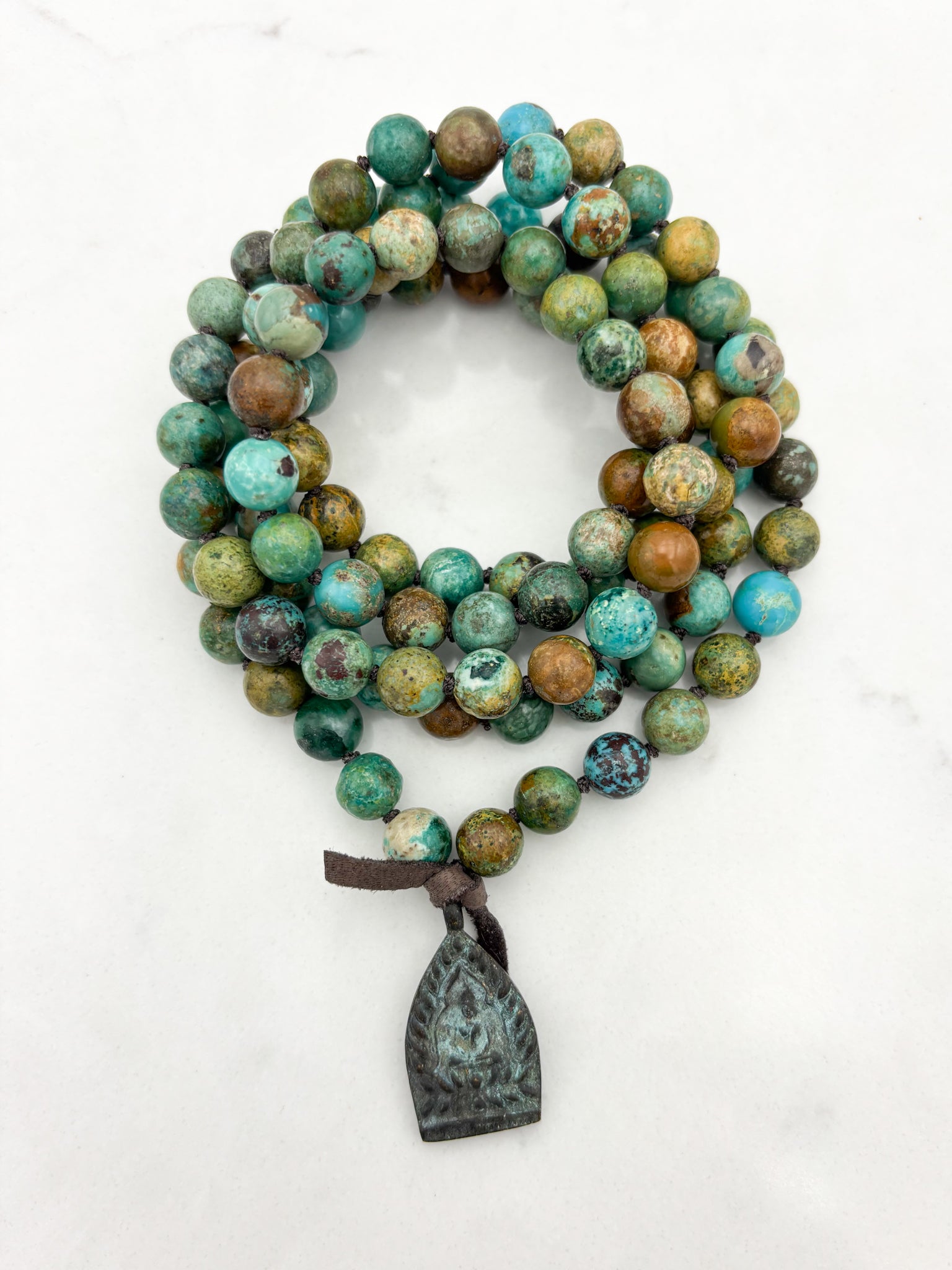 Turquoise gemstone mala | radiant malas | handmade in boulder, colorado