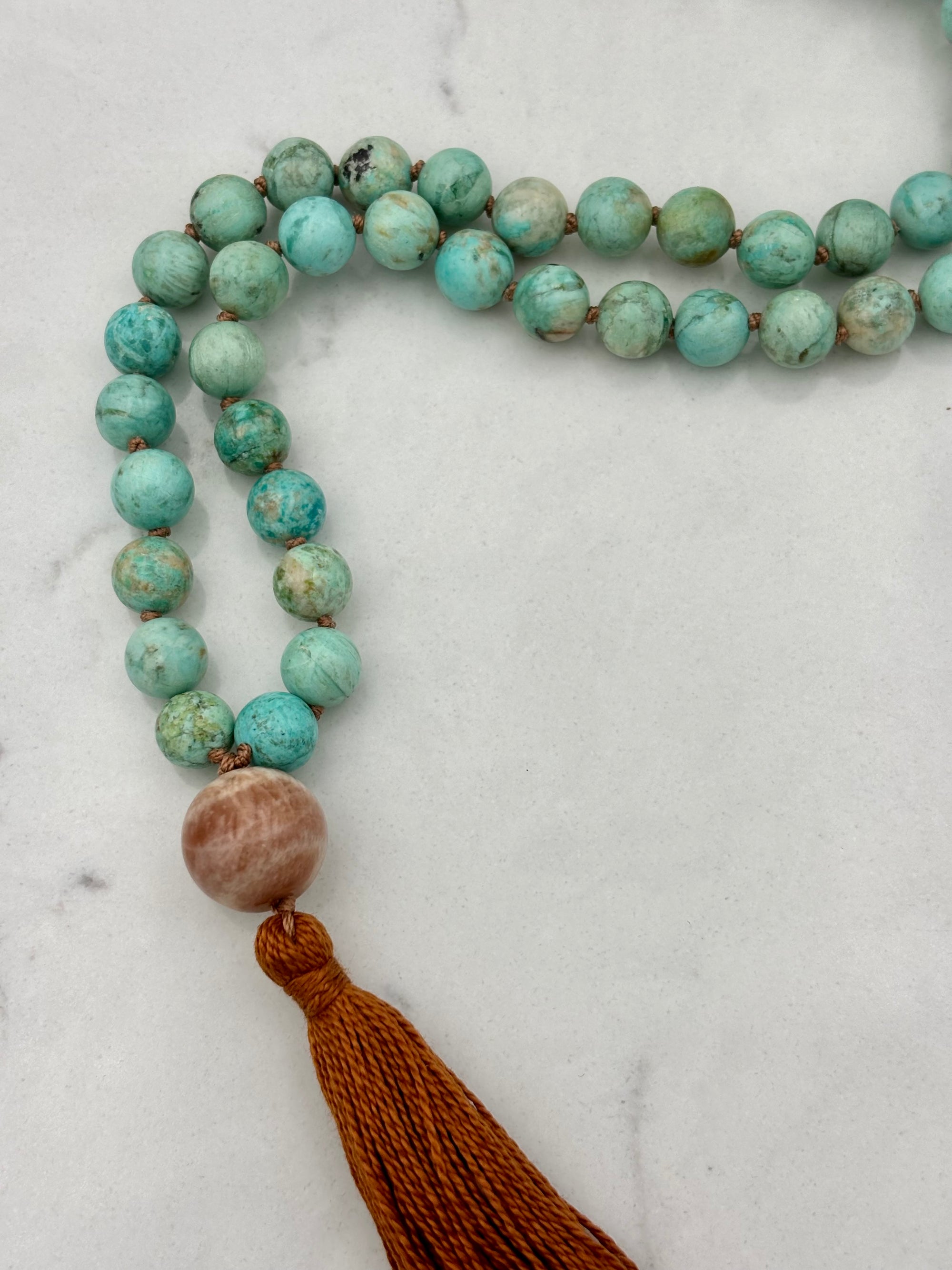 turquoise gemstone mala | radiant malas | handmade in boulder, colorado