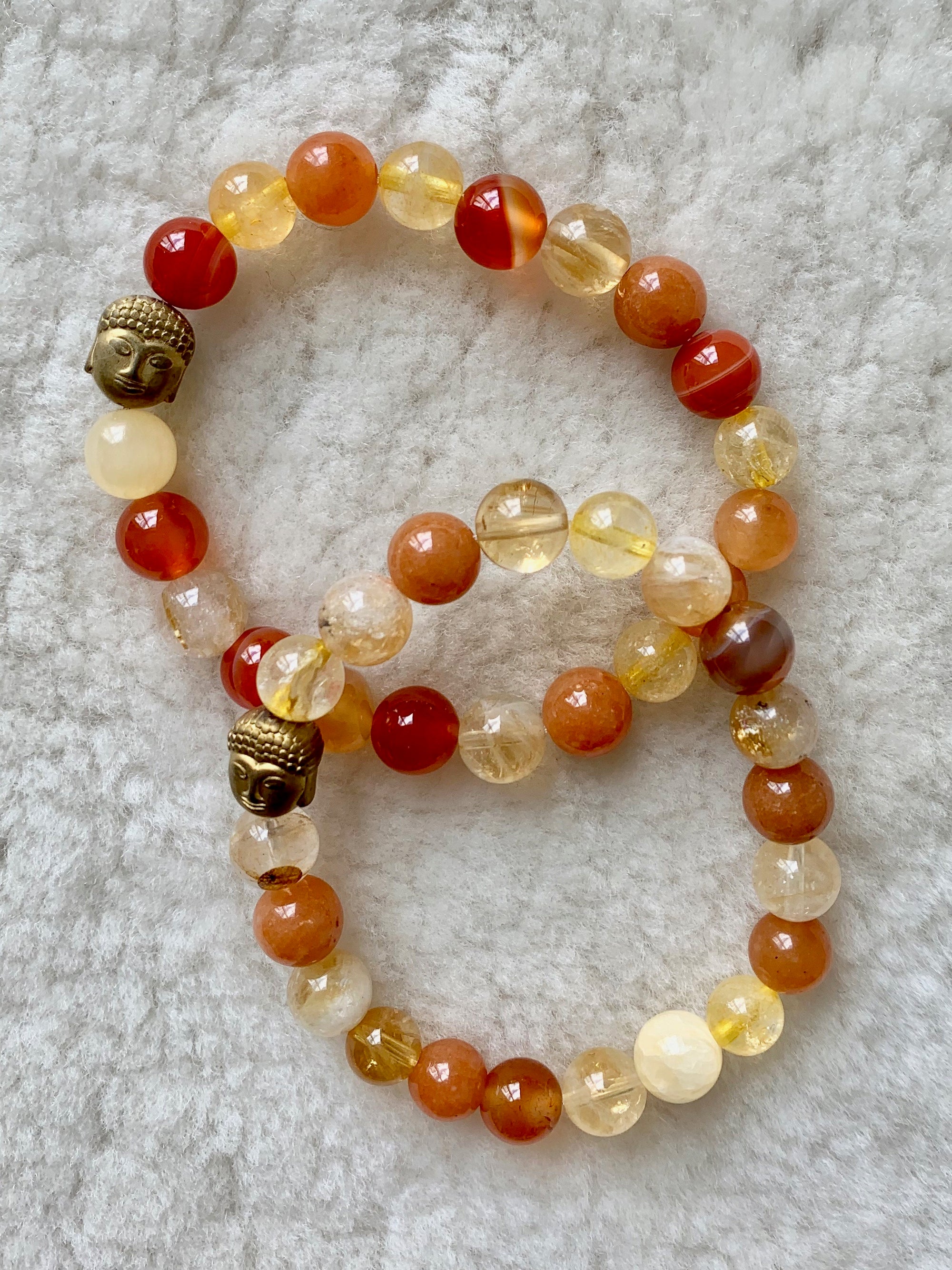 sunrise mixed gemstone mala bracelet | happiness | radiant malas | handmade in Boulder Colorado